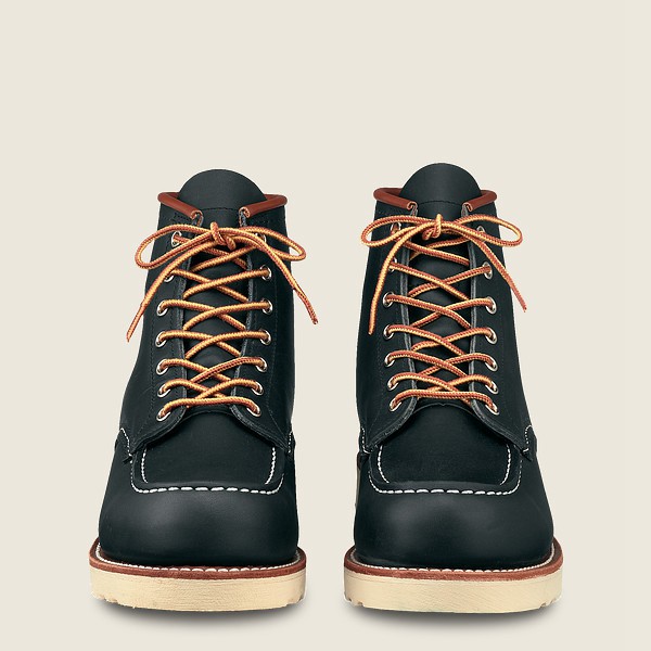 Red Wing Heritage Boots Navy - Mens Classic Moc - 6-inch Portage Leather - 1926-UWHQO